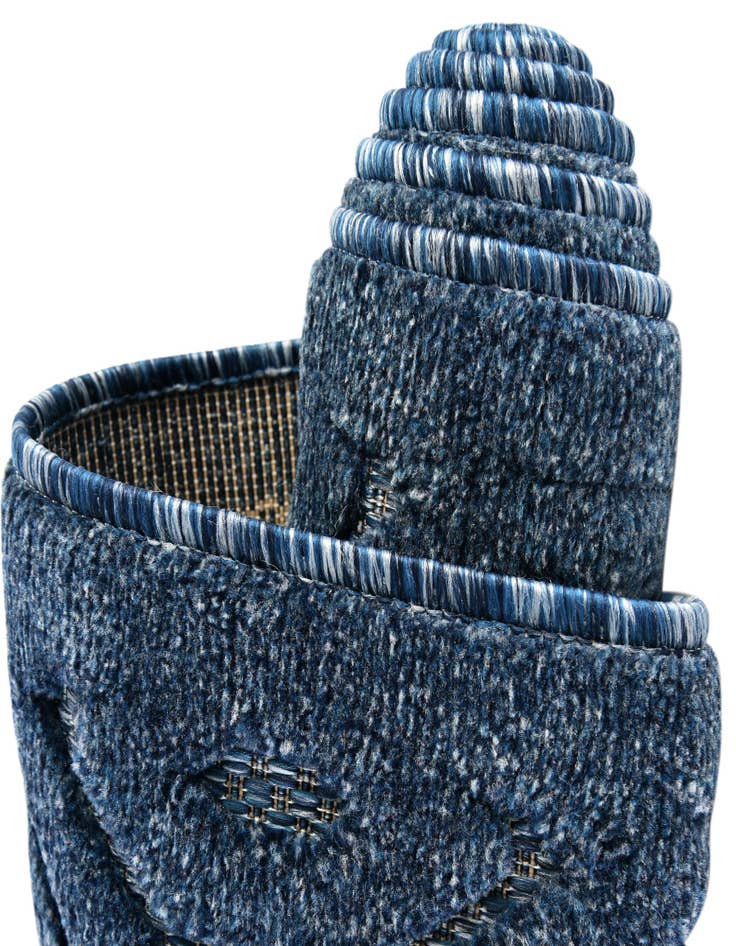 Detail image of  7' 10 x 7' 10  Washable Trellis Textured Indoor / Outdoor Square Rug