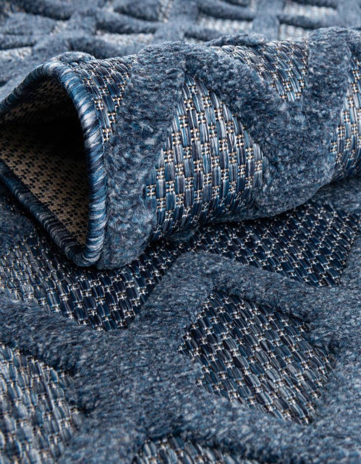 Detail image of  7' 10 x 7' 10  Washable Trellis Textured Indoor / Outdoor Square Rug