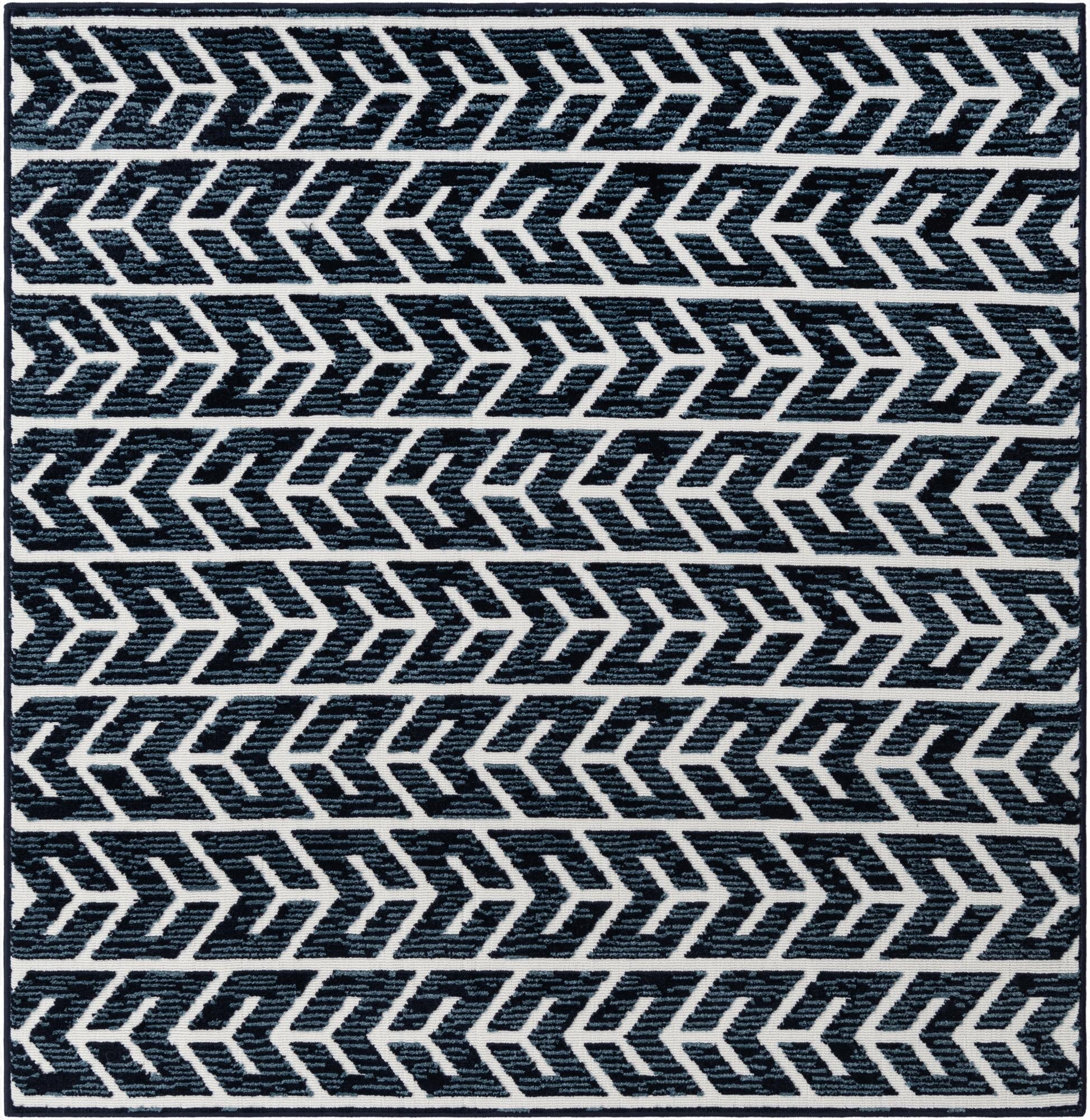  6' x 6'  Washable Sabrina Soto Aston Indoor / Outdoor Square Rug