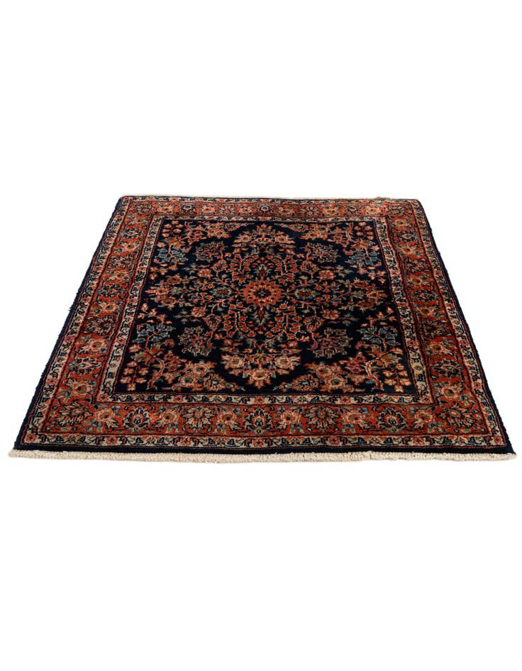 Detail image of  3' x 3' 2  Hand Knotted Sarough Wool Square Rug