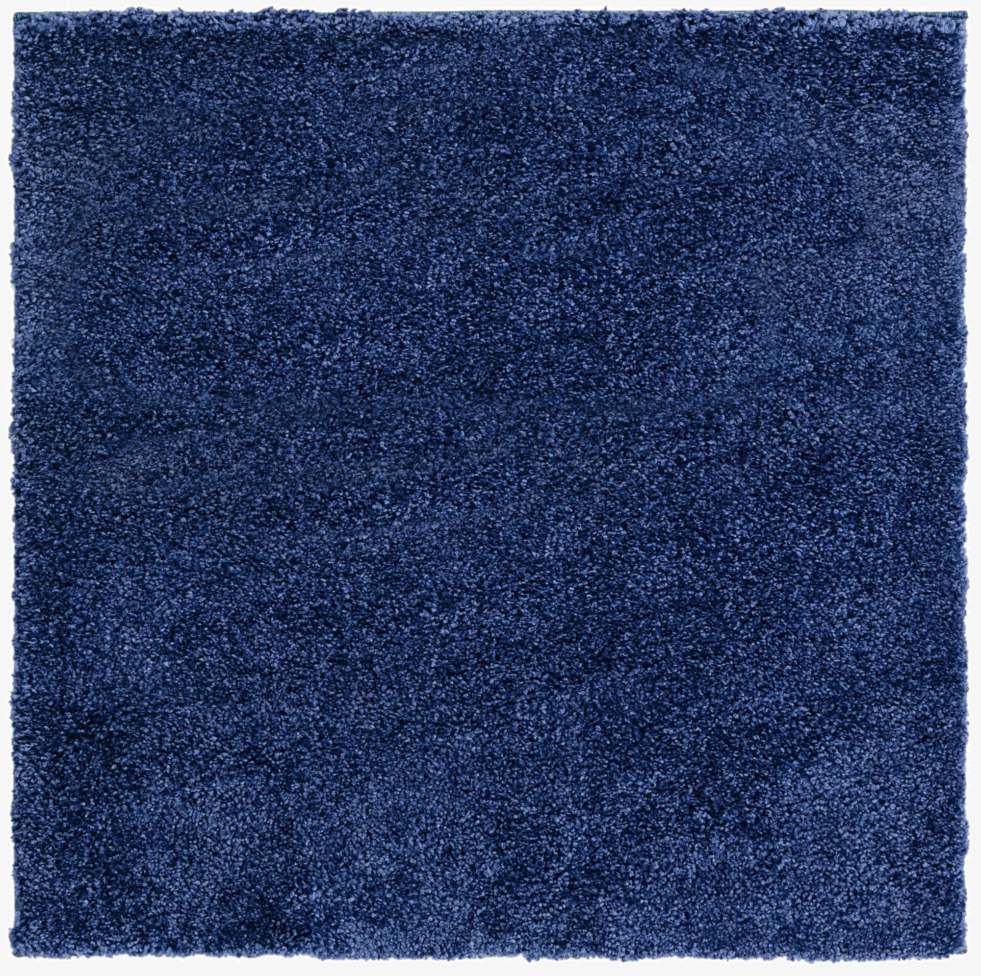  4' x 4' Solid Frieze Square Rug