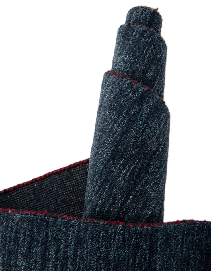 Detail image of  9' 10 x 9' 10  Hand Knotted Solid Gabbeh Wool Square Rug