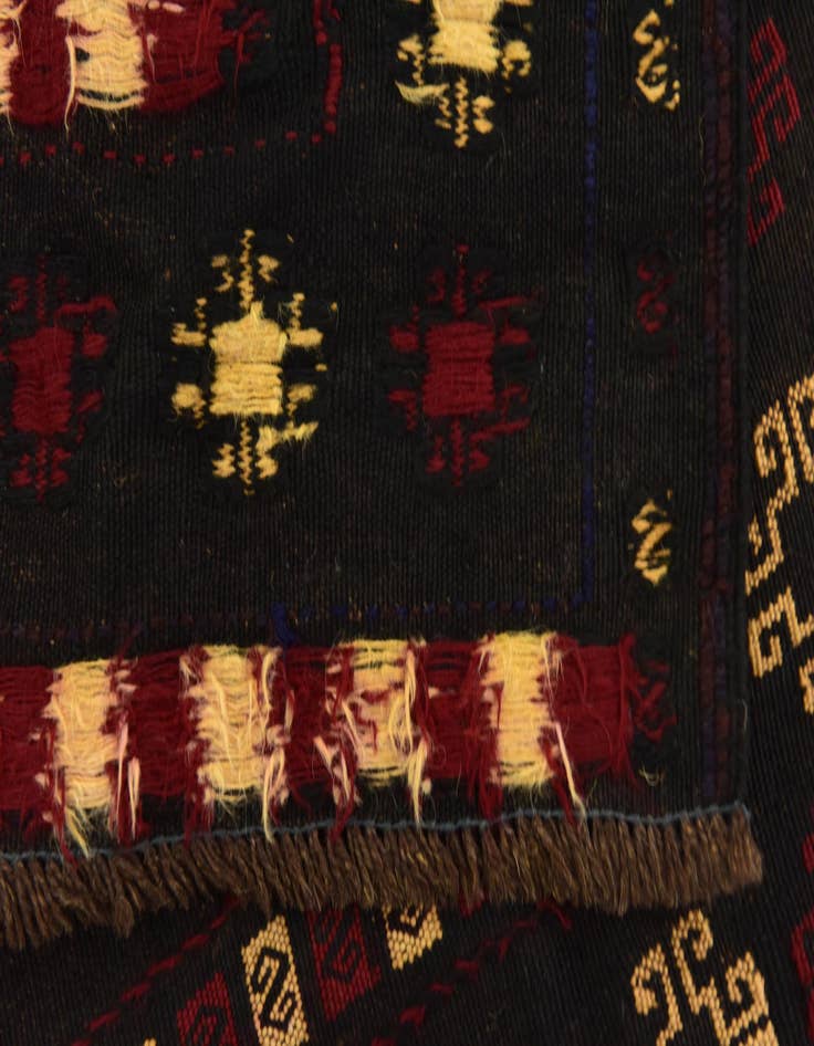 Detail image of  3' 10 x 4'  Hand Knotted Sumak Wool Square Rug