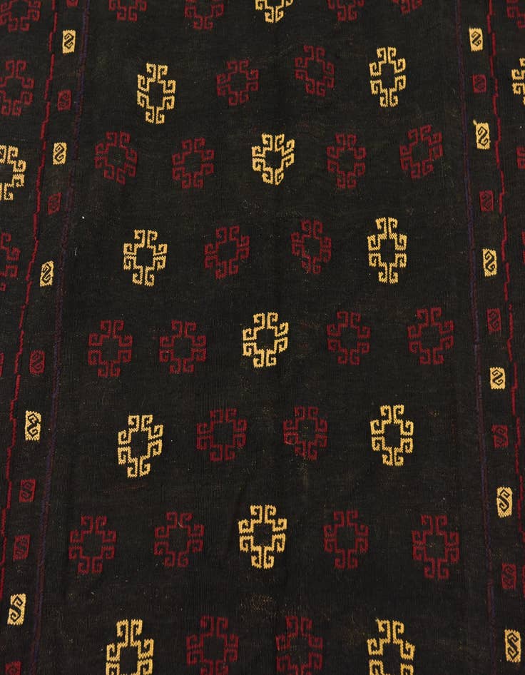 Detail image of  3' 10 x 4'  Hand Knotted Sumak Wool Square Rug