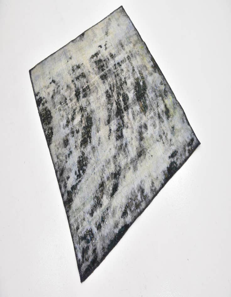 Detail image of  3' 8 x 4'  Hand Knotted Ultra Vintage Persian Wool Square Rug