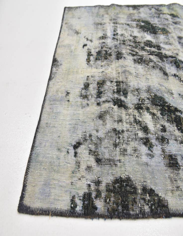 Detail image of  3' 8 x 4'  Hand Knotted Ultra Vintage Persian Wool Square Rug