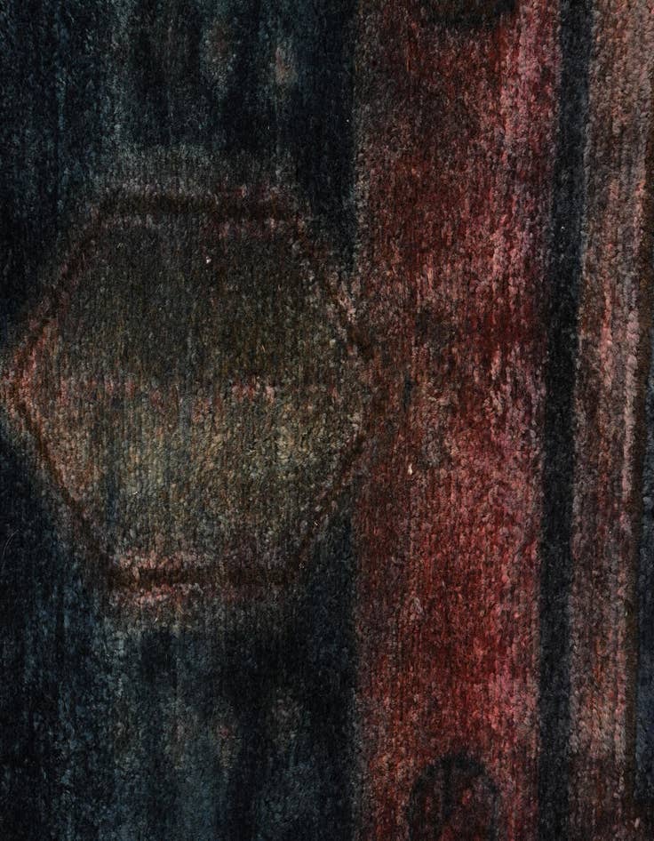 Detail image of  5' 3 x 5' 10  Hand Knotted Ultra Vintage Persian Wool Square Rug