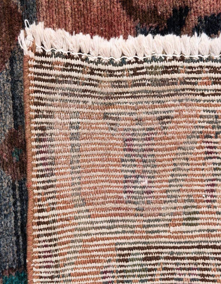 Detail image of  4' 5 x 5' 3  Hand Knotted Ultra Vintage Persian Square Rug