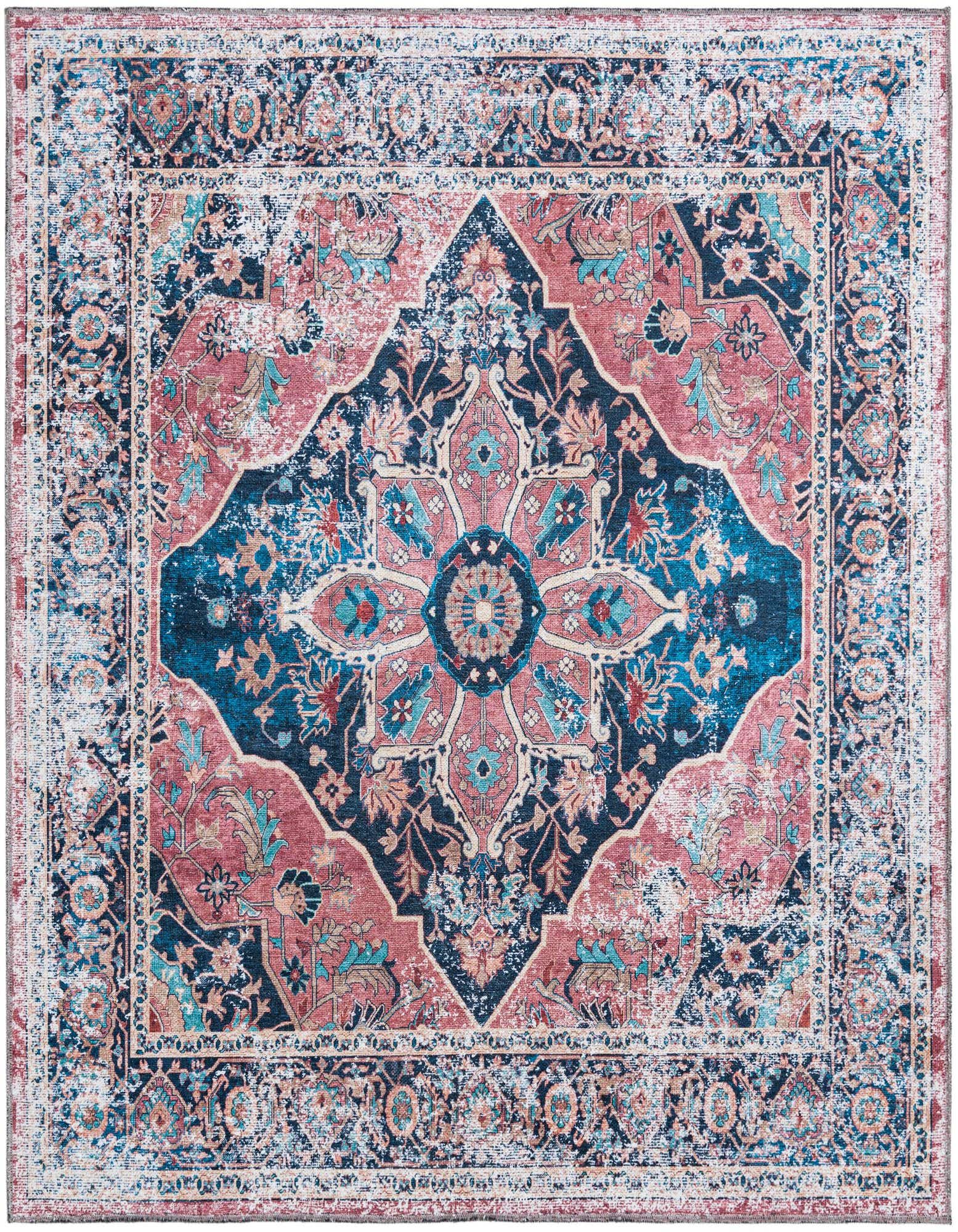 Primary image  5' x 5'  Washable Yara Square Rug