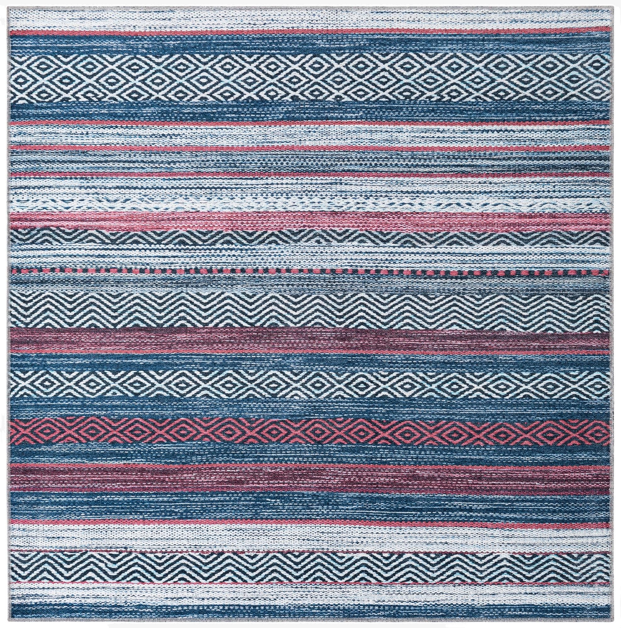  5' x 5'  Washable Yara Square Rug