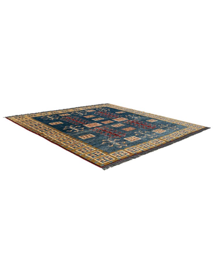 Detail image of  6' 3 x 6' 8  Hand Knotted Ziegler Wool Square Rug