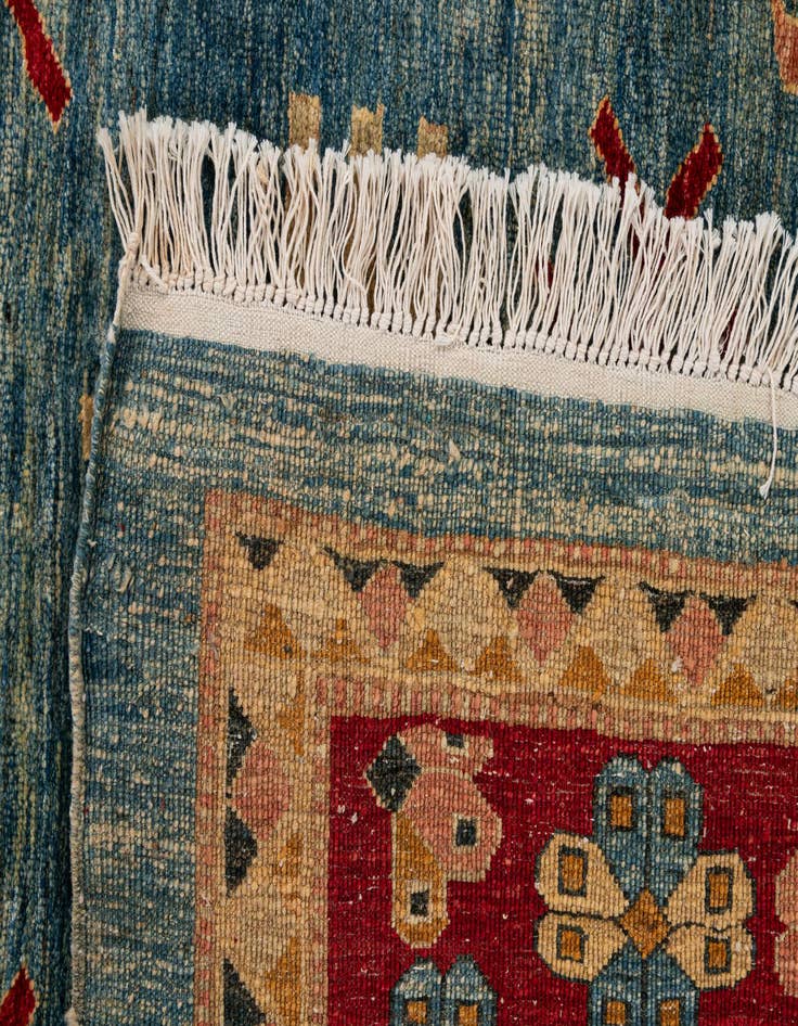 Detail image of  6' 5 x 6' 7  Hand Knotted Ziegler Wool Square Rug