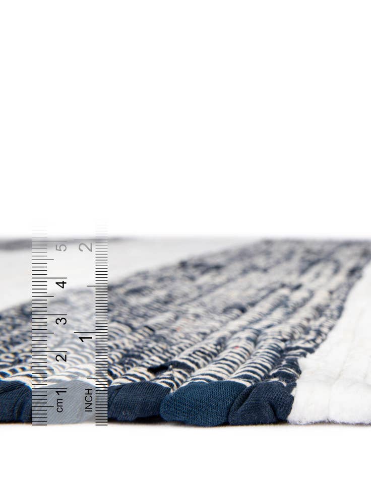 Detail image of  0' 9 x 2' 6  Hand Woven Chindi Rag Stair Rug