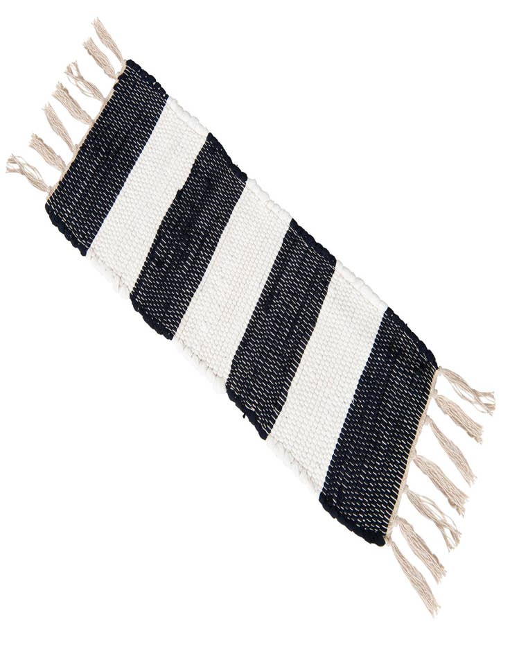 Detail image of  0' 9 x 2' 6  Hand Woven Chindi Rag Stair Rug