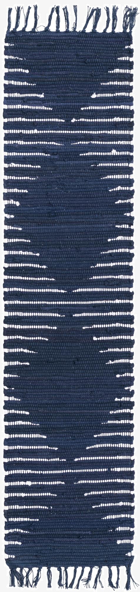  1' 2 x 5' 1  Hand Woven Chindi Cotton Table Runner Rug