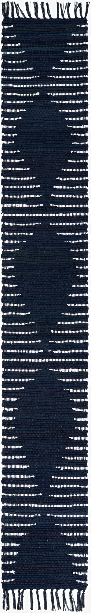  1' 2 x 8'  Hand Woven Chindi Cotton Table Runner Rug