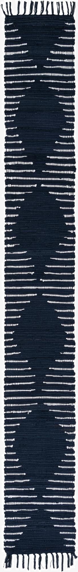  1' 2 x 10'  Hand Woven Chindi Cotton Table Runner Rug