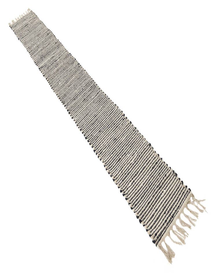 Detail image of  1' 2 x 10'  Hand Woven Chindi Jute Table Runner Rug