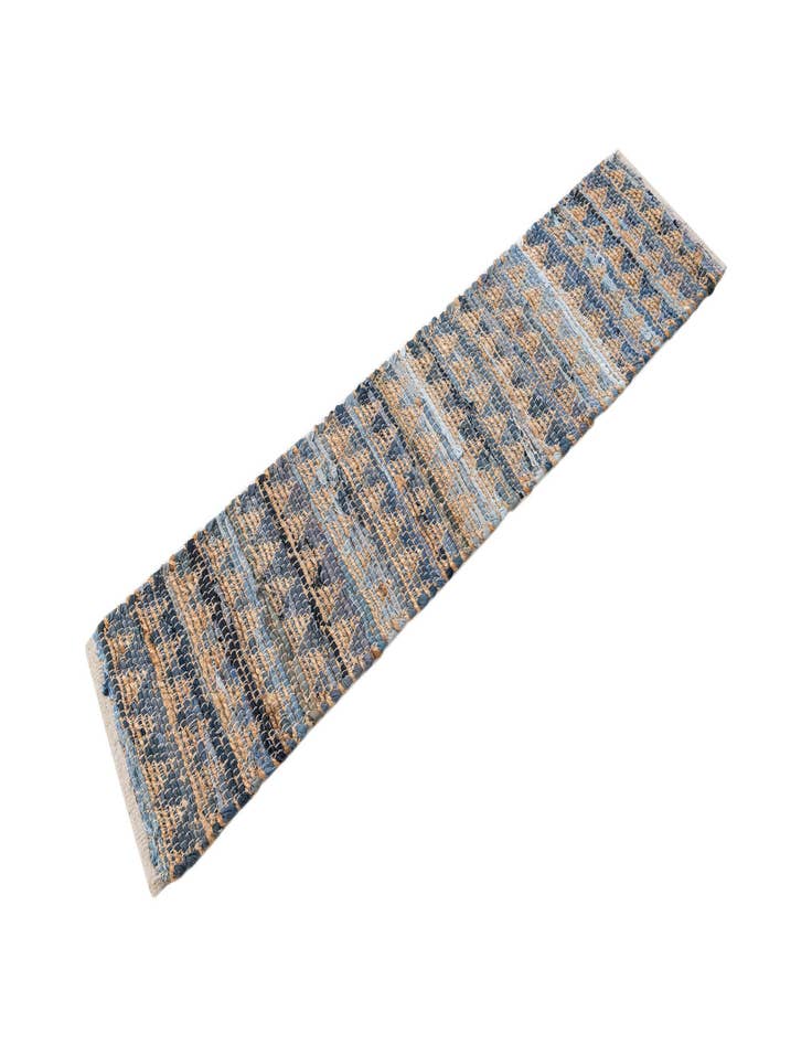 Detail image of  1' 2 x 5' 1  Hand Woven Chindi Jute Table Runner Rug