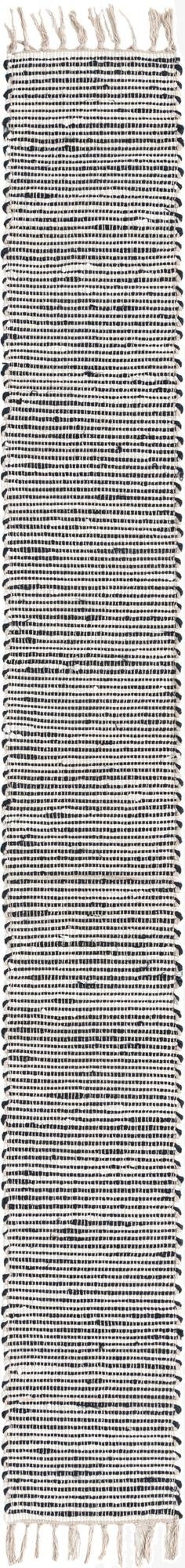  1' 2 x 10'  Hand Woven Chindi Jute Table Runner Rug