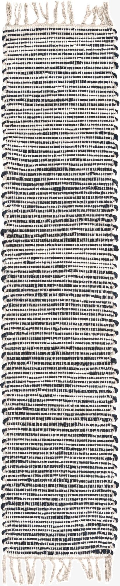  1' 2 x 6' 1  Hand Woven Chindi Jute Table Runner Rug