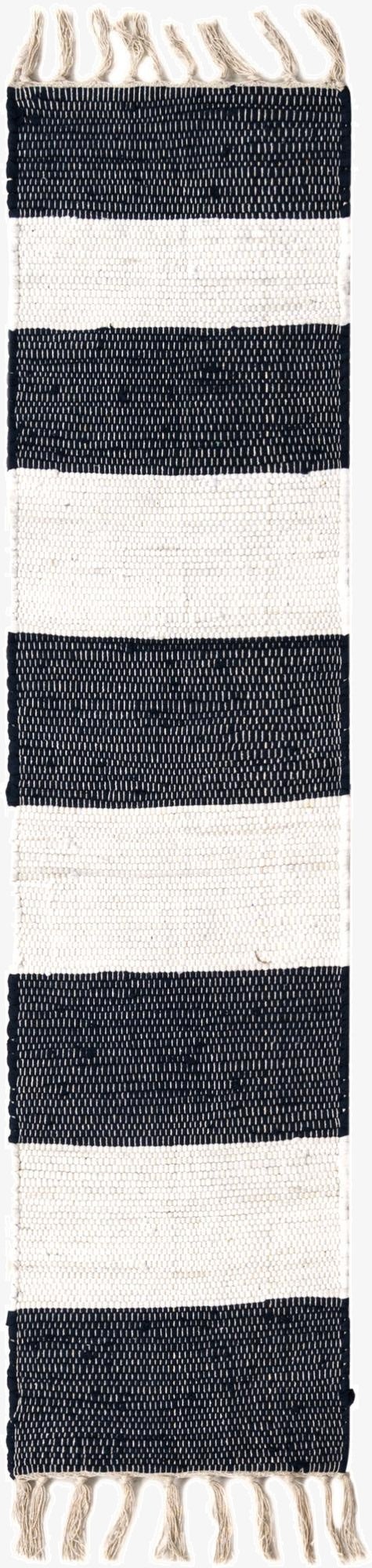 1' 2 x 5' 1  Hand Woven Chindi Rag Table Runner Rug