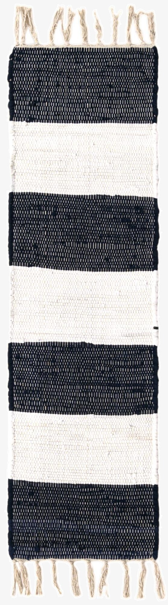  1' 2 x 4' 1  Hand Woven Chindi Rag Table Runner Rug