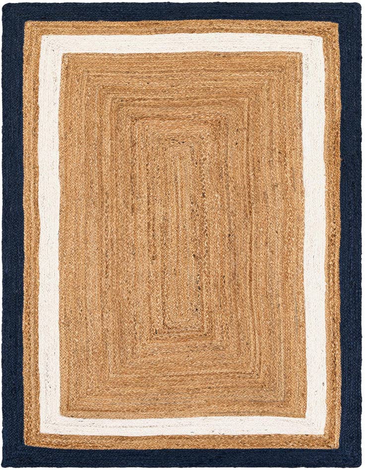 Detail image of  4' 1 x 6' 1  Hand Braided Jute Rug