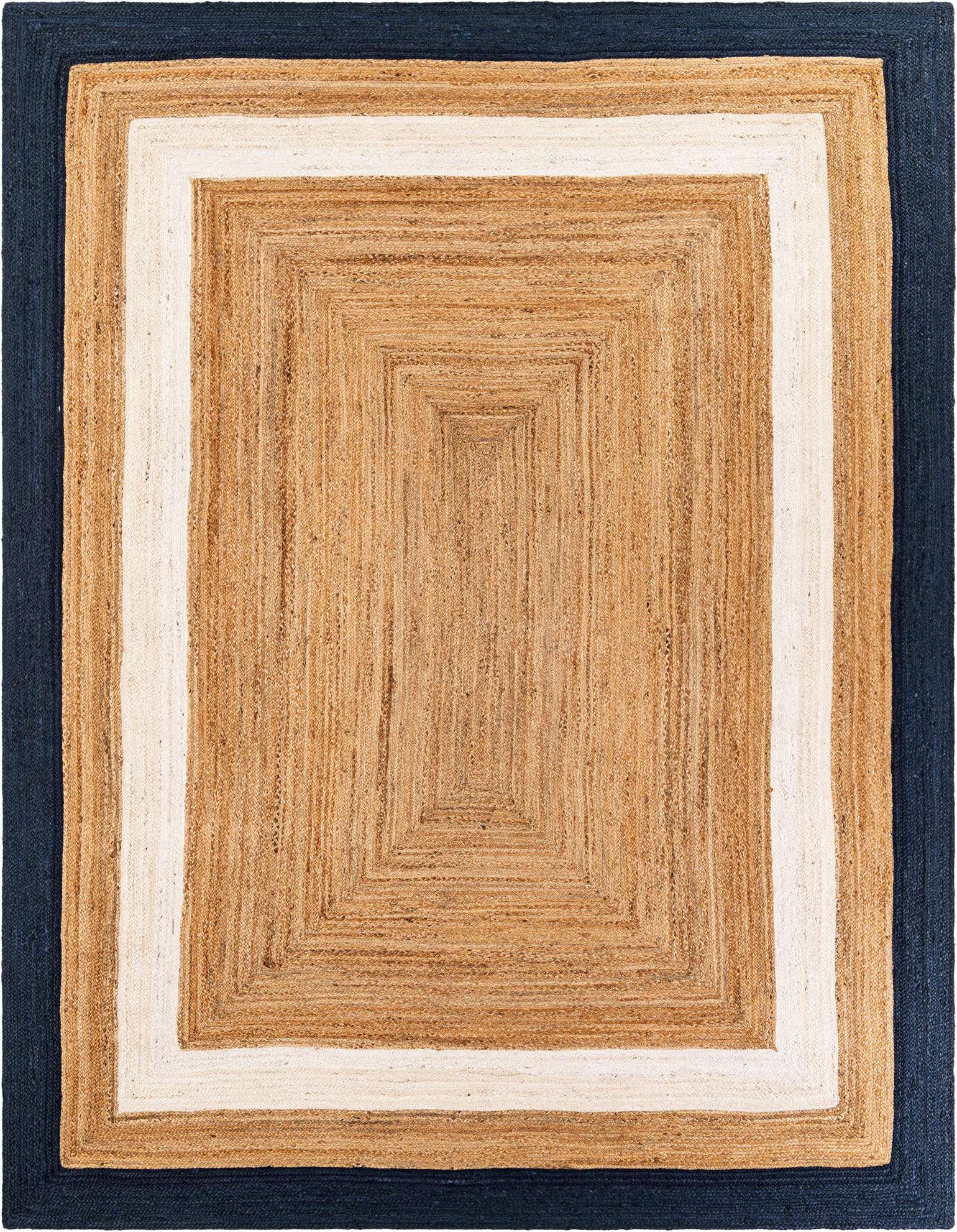 Primary image  9' x 12'  Hand Braided Jute Rug