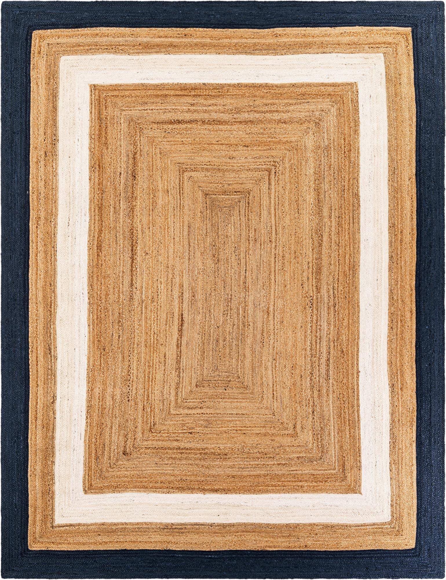  9' x 12'  Hand Braided Jute Rug