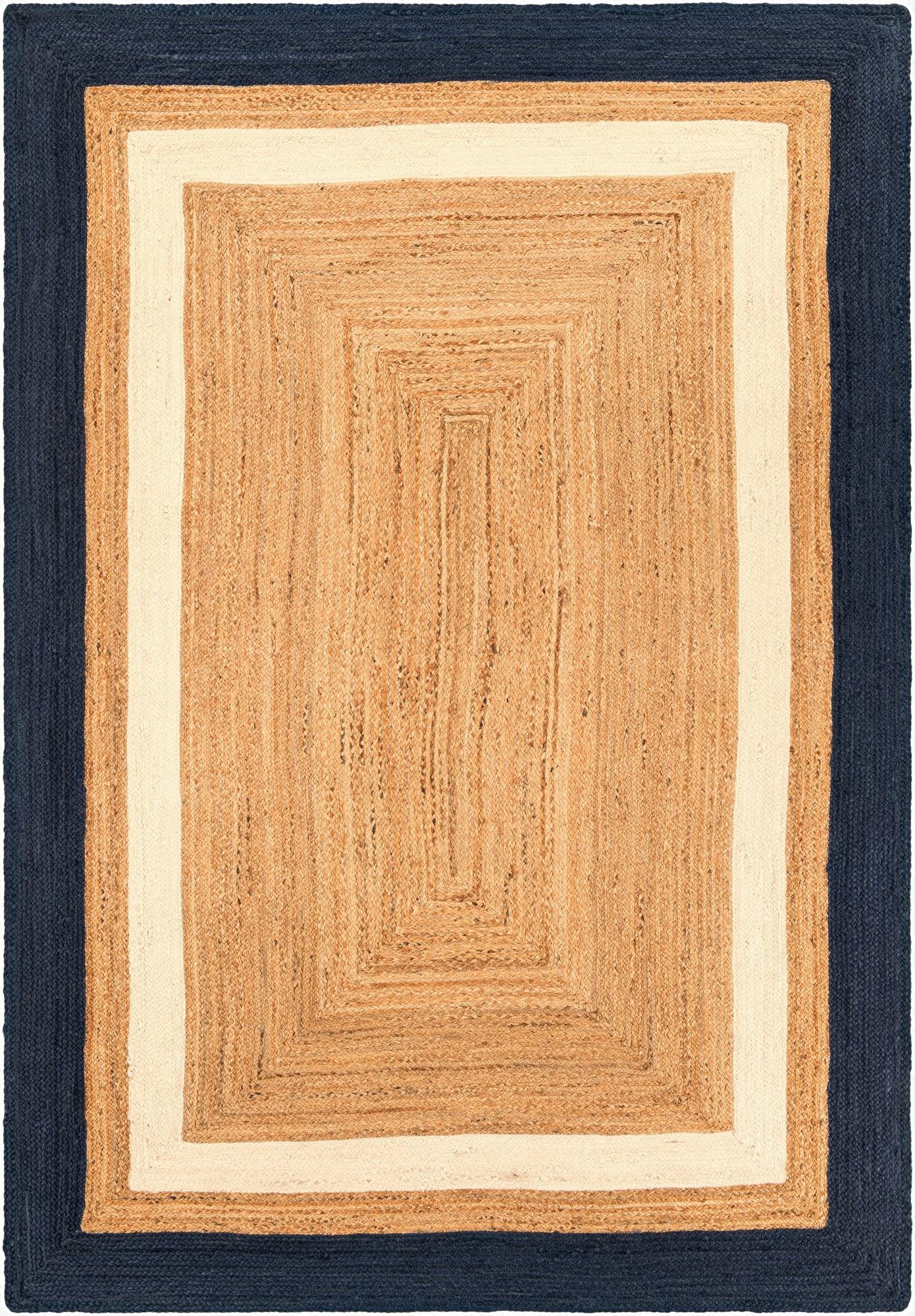  6' 1 x 9'  Hand Braided Jute Rug
