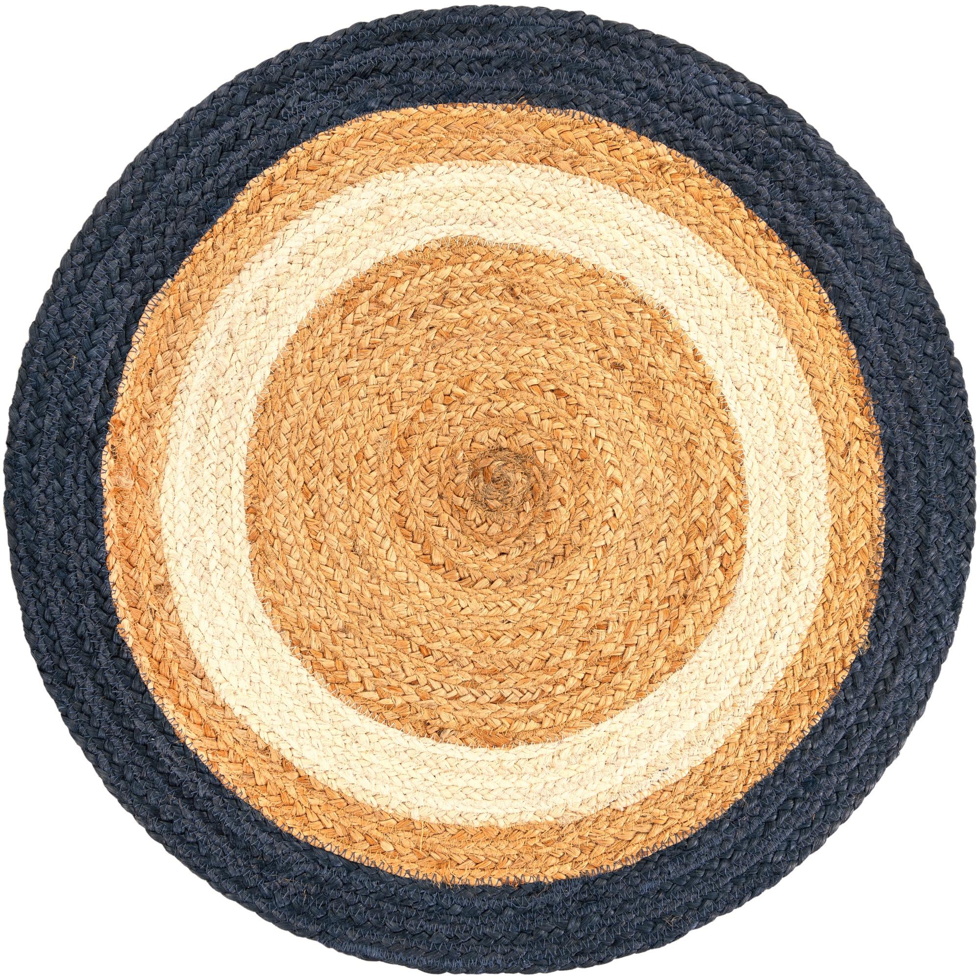 Rug Navy Blue White Natural Swatch link