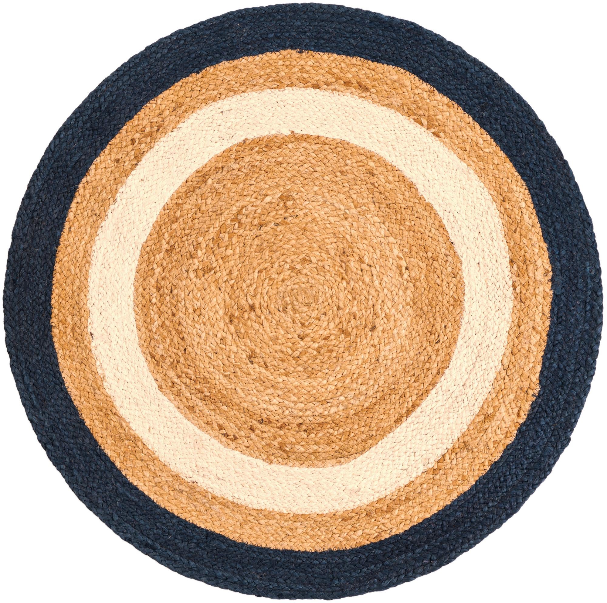 Rug Navy Blue White Natural Swatch link
