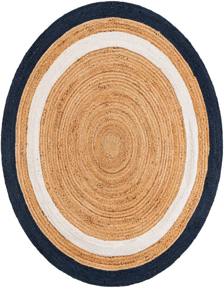 Detail image of  5' 1 x 5' 1  Hand Braided Jute Round Rug
