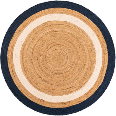  6' 1 x 6' 1  Hand Braided Jute Round Rug