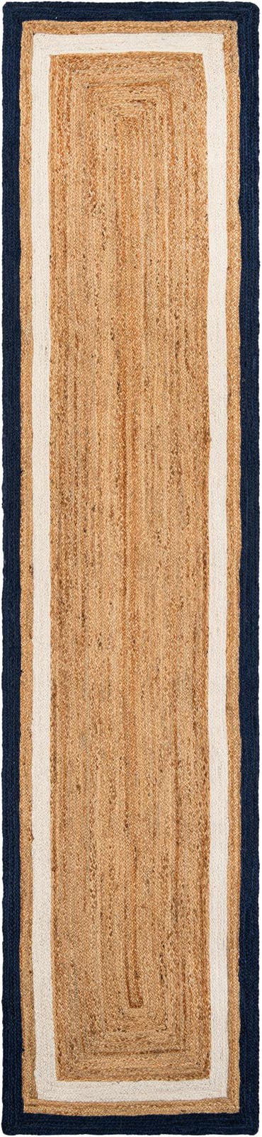  2' 7 x 12'  Hand Braided Jute Runner Rug