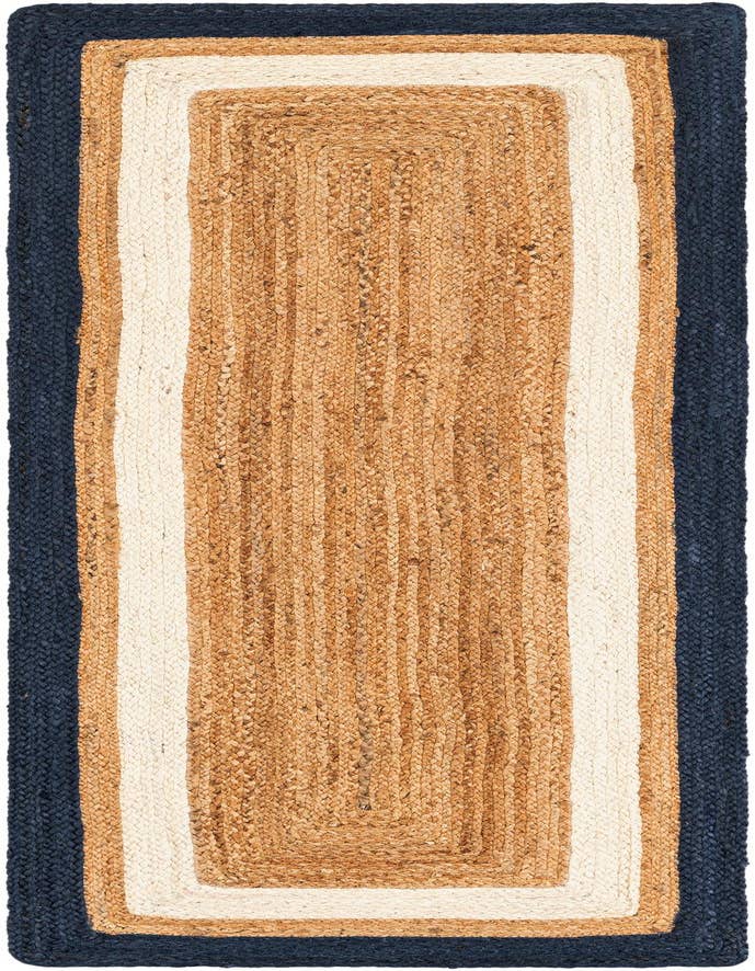 Detail image of  2' x 6' 1  Hand Braided Jute Runner Rug