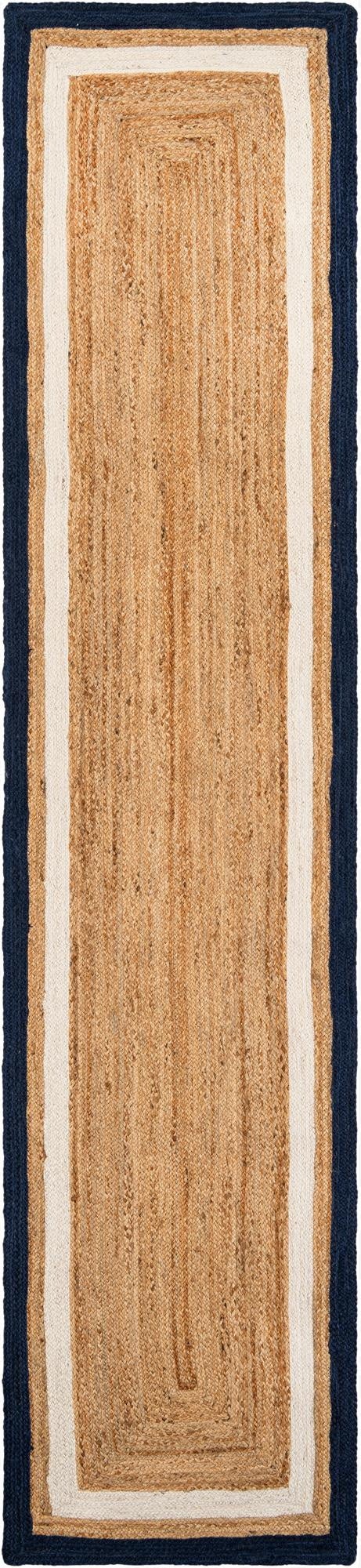  2' 7 x 12'  Hand Braided Jute Runner Rug