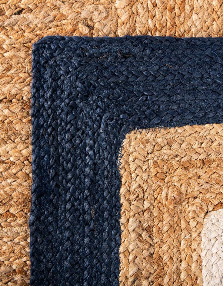 Detail image of  7' 10 x 7' 10  Hand Braided Jute Square Rug