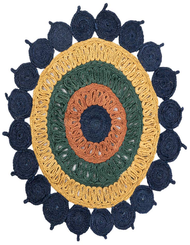 Detail image of  3' 1 x 3' 1  Hand Braided Jute Round Rug