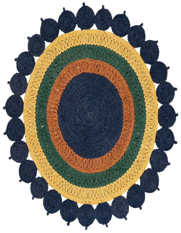 Detail image of  5' 1 x 5' 1  Hand Braided Jute Round Rug
