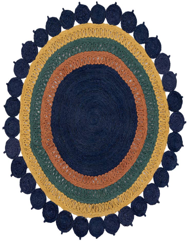 Detail image of  6' 1 x 6' 1  Hand Braided Jute Round Rug