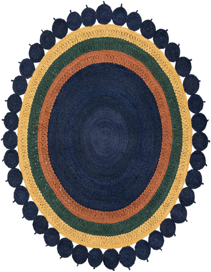 Detail image of  7' 10 x 7' 10  Hand Braided Jute Round Rug