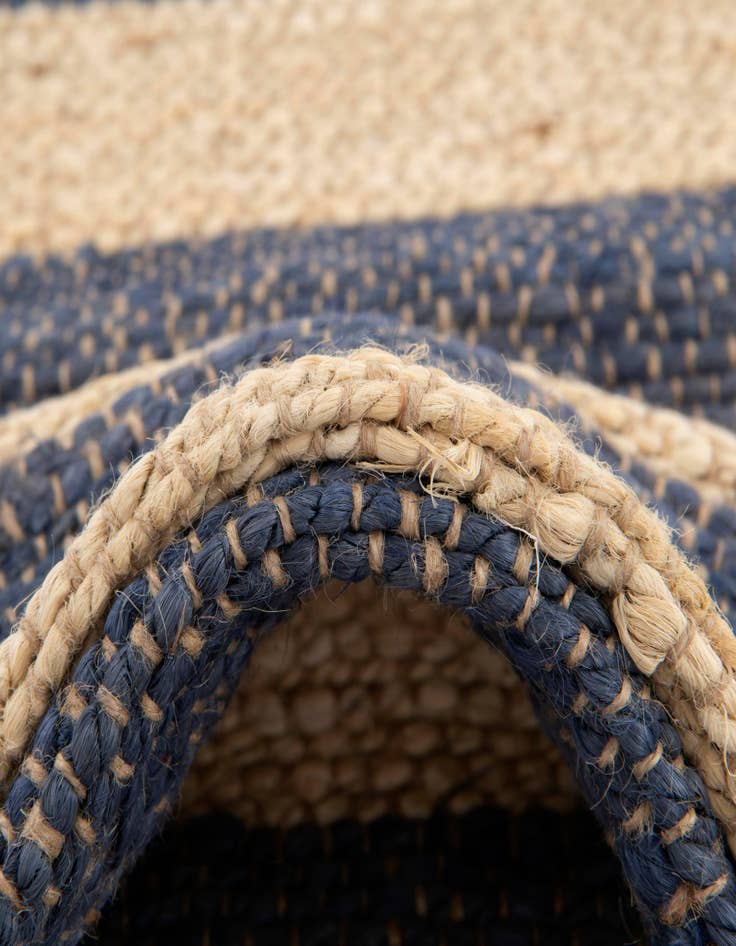 Detail image of  4' 1 x 6' 1  Hand Braided Jute Rug
