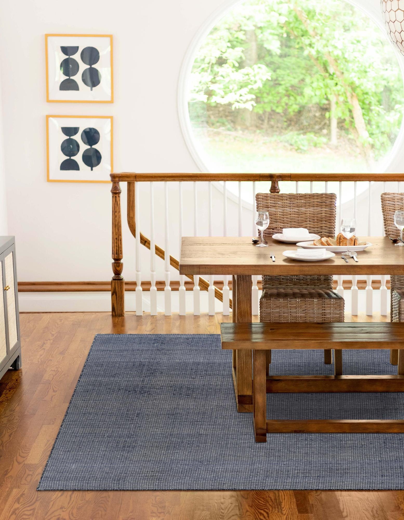 Navy Sky 7' 10 x 10' Jill Zarin Palm Spring Indoor / Outdoor Rug | Rugs.com