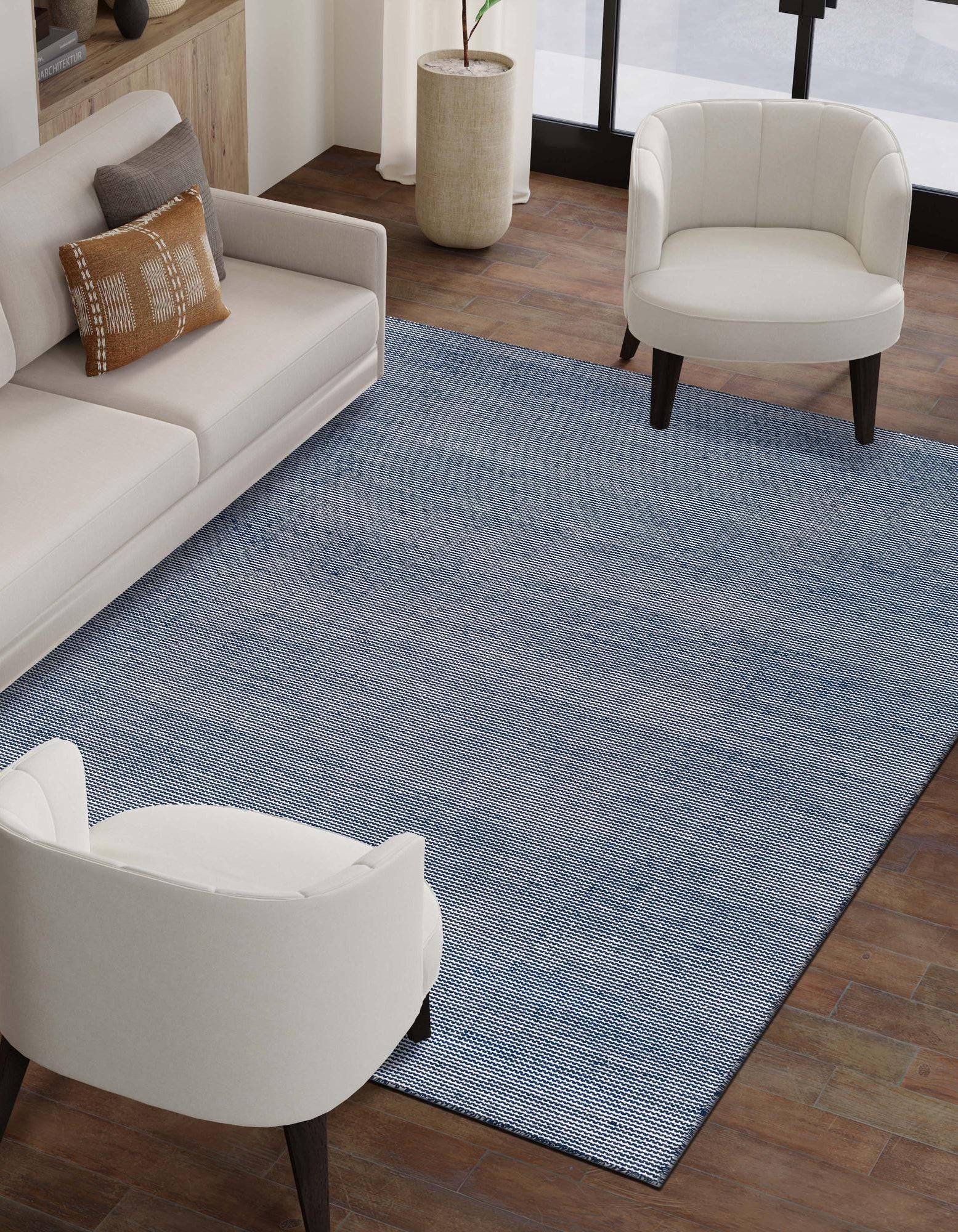 Navy Sky 7' 10 x 10' Jill Zarin Palm Spring Indoor / Outdoor Rug | Rugs.com