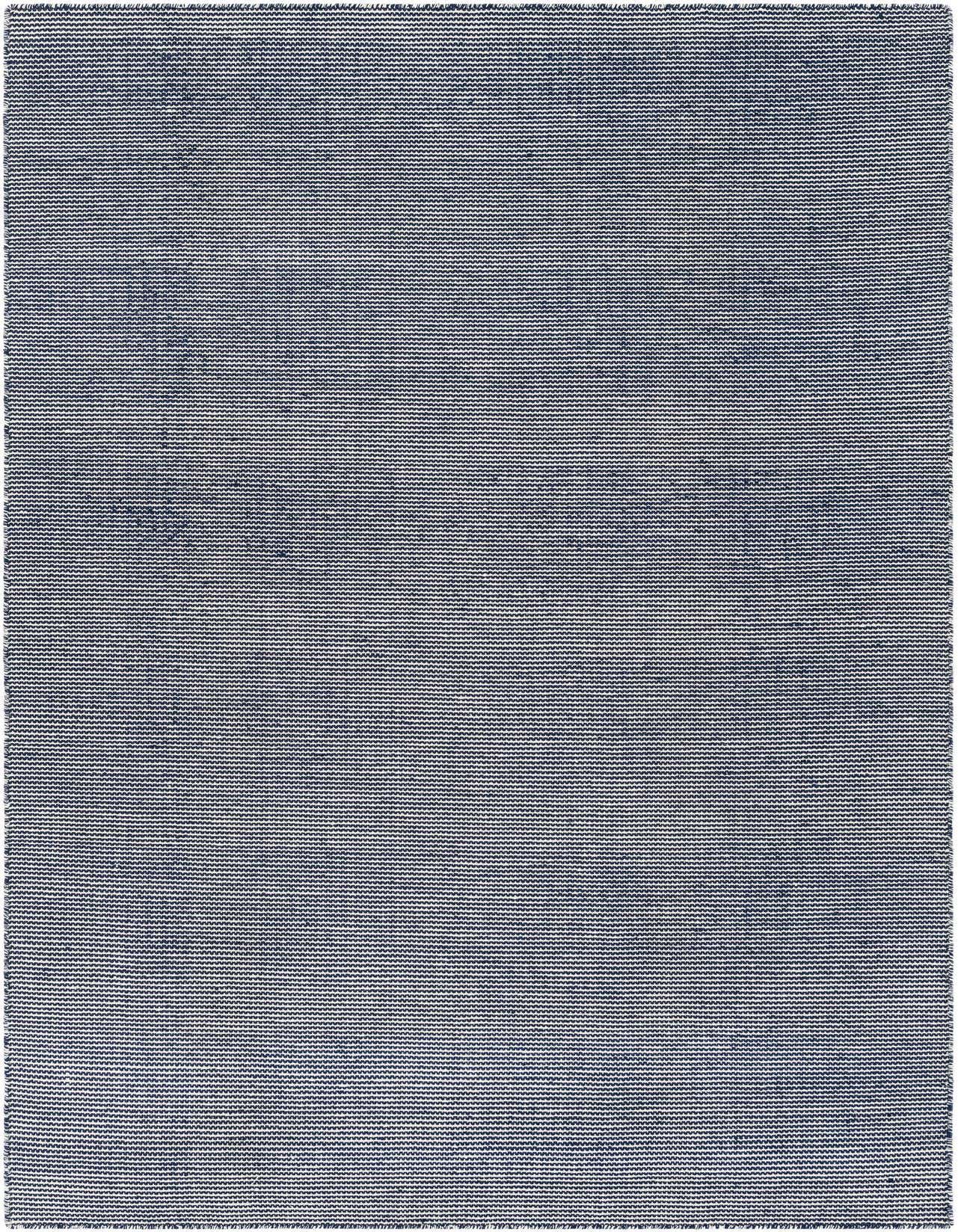 A 5x8 rectangular navy sky modern rug with a subtle textured flatweave pattern, suitable for indoor or outdoor use.