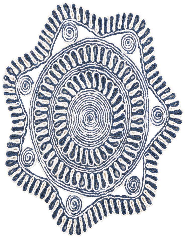 Detail image of  3' x 3'  Hand Braided Jute Round Rug