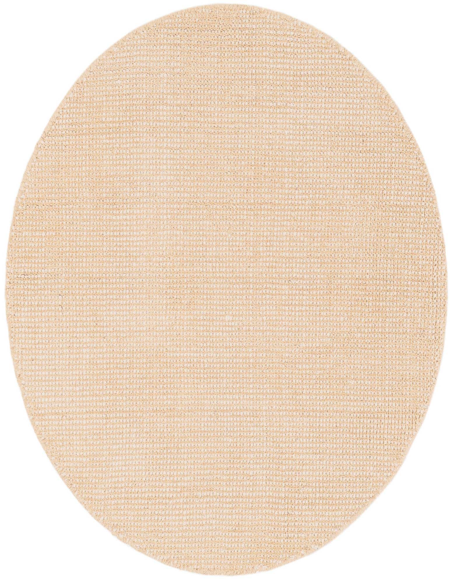 A 3' 1 round Jill Zarin English Manor rug in a textured oat beige, made from 100% wool.