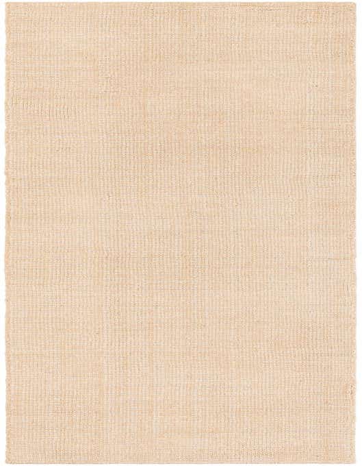 An 8 ft runner rug in a solid oat beige color with a textured, high pile, suitable for a hallway.